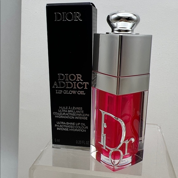 'Dior Addict Lip Glow Oil Reacts With PH Lip, Shine -015 Cherry - Juicy  NWOT - Picture 5 of 9